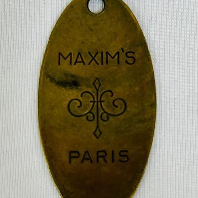 Vintage Maxim’s Paris Brass Tag