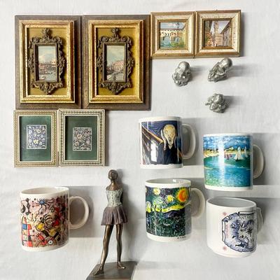 Vintage Framed Miniatures, Collectors Mugs And Limited Edition Holly Hobbie Figurines 