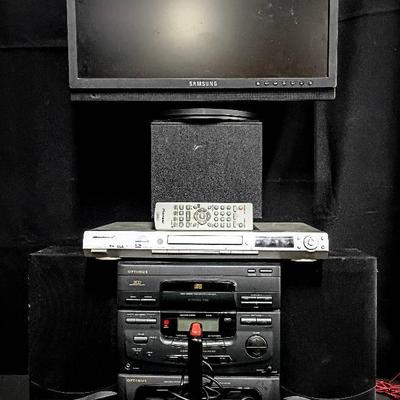 Retro Electronics & Gaming Bundle – Monitor, Stereo, Joysticks