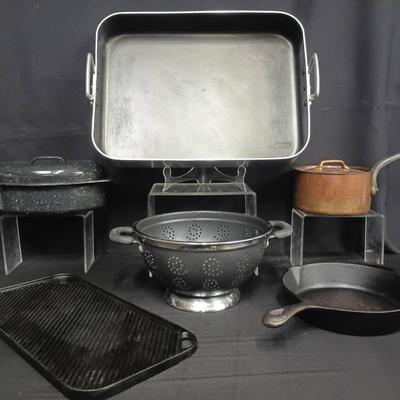 Vintage Cookware Collection – Cast Iron, Copper, Roaster, Colander & More