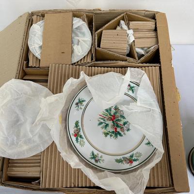 Two New in Box Sets of Noritake “Holly” #2228