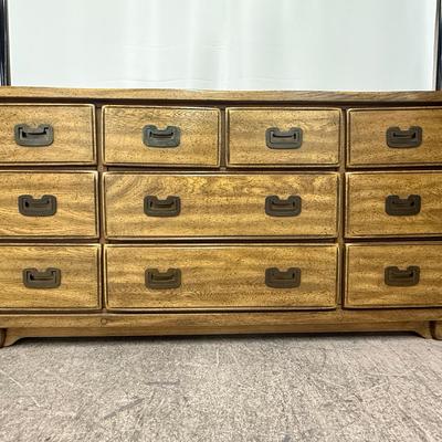 Rustic Solid Wood 9-Drawer Dresser