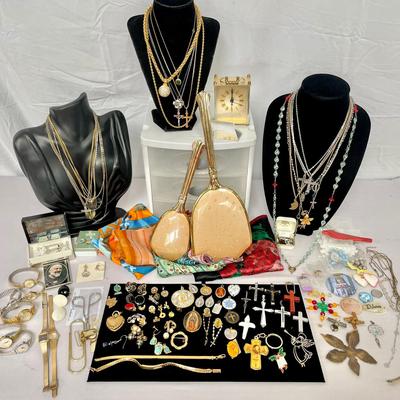 Women’s Scarves, Vanity Set, Costume Jewlery And More 