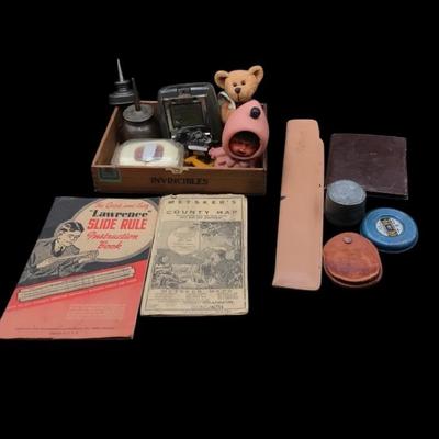 Vintage Collectibles & Toys Lot – Boyds Bear, Cast Iron Donkey, Jeco Clock & More