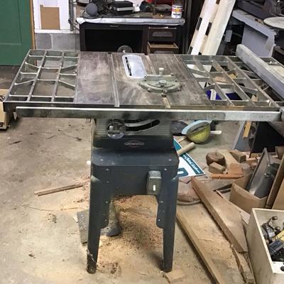 Vintage Craftsman 10” Table Saw with Cast Iron Extensions 