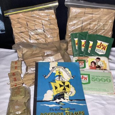 Large Collection Of Raleigh Cigarette Coupons, S & H Green Stamps & More