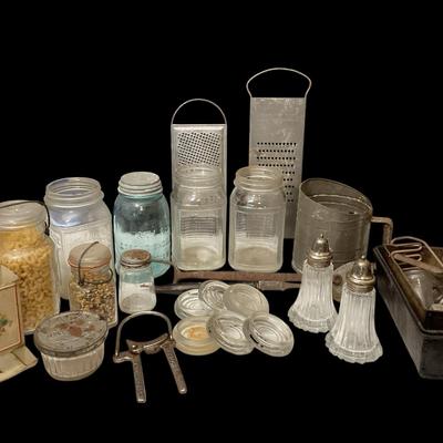 Large Assortment Of Vintage, Antique Original Farmhouse Kitchen Decor