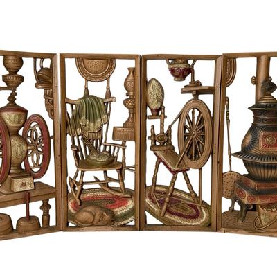 Vintage Burwood Co. Farmhouse Wall Plaques – 4-Piece Rustic Resin Set (16”x7”)
