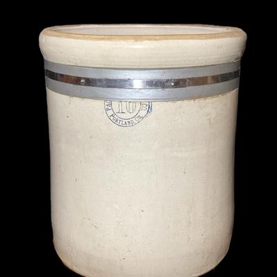Antique Pacific Stoneware Co. #10 Crock – 10 Gallon Food Storage Crock