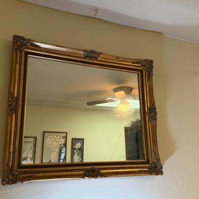 Vintage Ornate Gold Mirror 