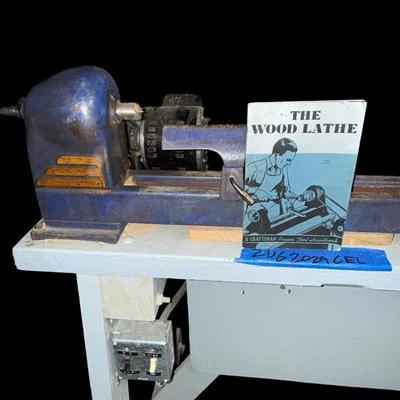 Vintage Craftsman Wood Lathe Model 103.0602 – 37” Bed, General Electric Motor, Original Manual