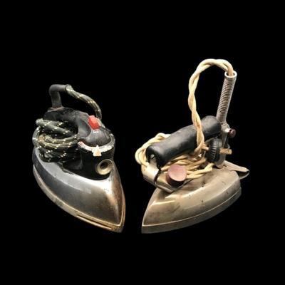 Two Antique Electric Irons 