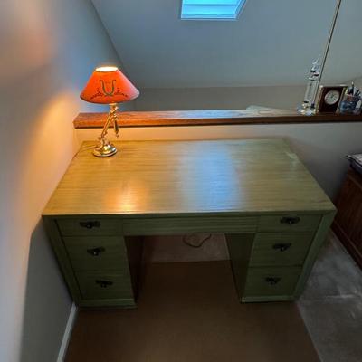 Sale Photo Thumbnail #47: Vintage Wood Office Desk 