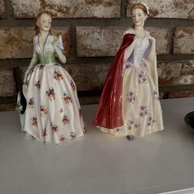 Sale Photo Thumbnail #55: Royal Doulton Lady Figurines Bess and Carolyn. 