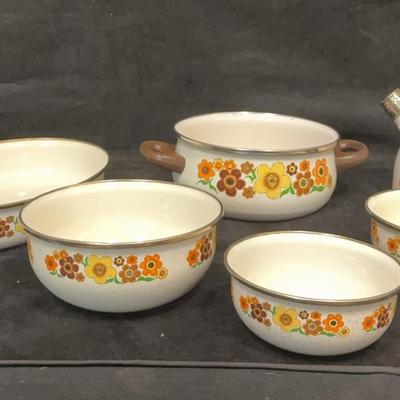 Crowning Touch Harvest Blossom Porcelain Enamel Cookware