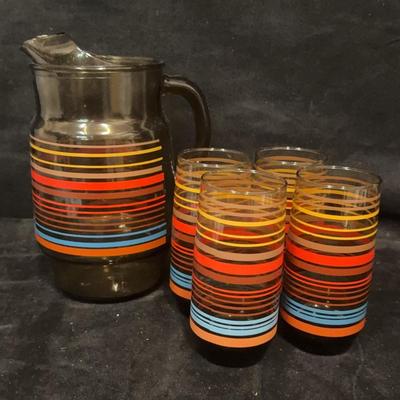 Vintage Pitcher And Glasses