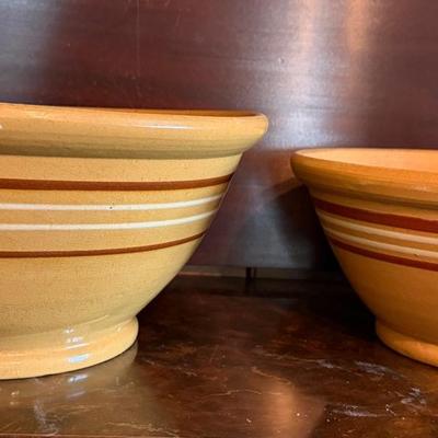 Vintage Yellow Ware Dough/Mixing Bowls