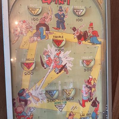 Vintage Poosh-M-UP Jr 4-1 Tabletop Pinball Game