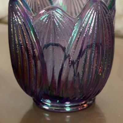 Fenton 3” Violet Carnival Votive 