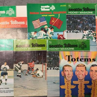 Vintage Seattle Totems Hockey Magazines