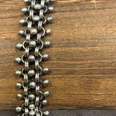 Taxco Wide Dot Weave Sterling Bracelet And Ring