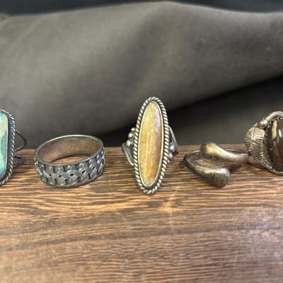 Sterling And Other Stone Rings