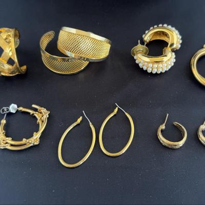 Joan Rivers Gold Tone Fashion Hoop Earrings & Others