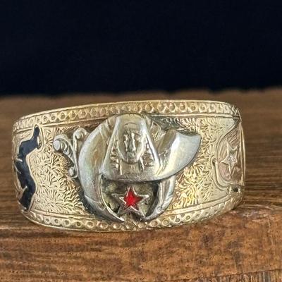 10K Gold Masonic Ring 
