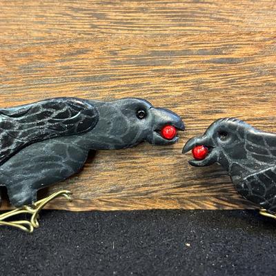 Hand-Crafted Crow Pendants