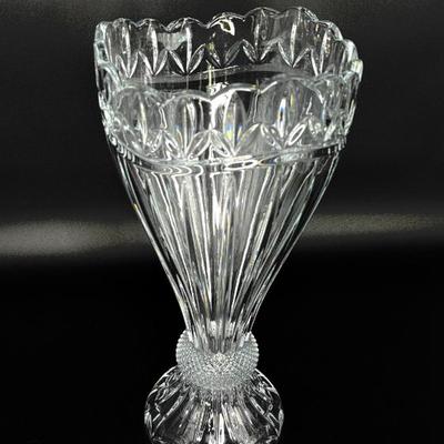 Shannon Crystal by Godinger Olympia Tall Footed Vase
