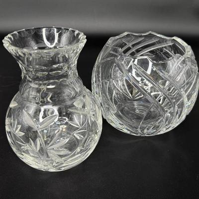 2 Lovely Crystal Vases 