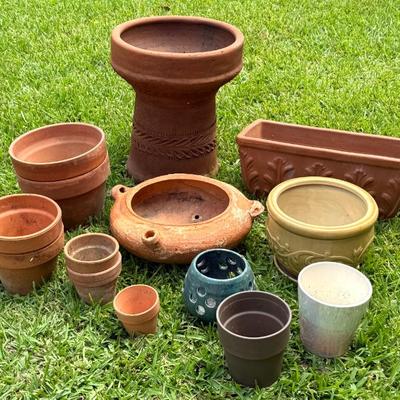 Terracotta and Ceramic Pots Lot 