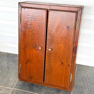 Vintage Solid Wood Hand Made Medicine Cabinet 