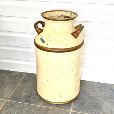 Vintage Farmer City Cheese Co. Milk Jug