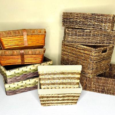 Woven Basket Bundle - 10 baskets