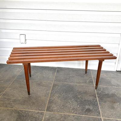 Vintage Light MCM Primitive Bench