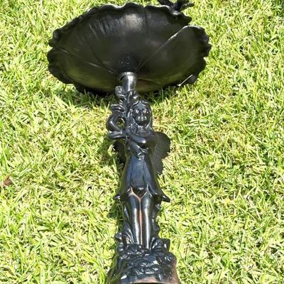 Black Cast Iron Small Birdbath