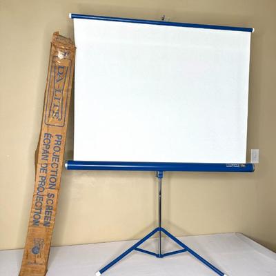 DA-LITE Mid Century Modern Projection Screen with Original Box 