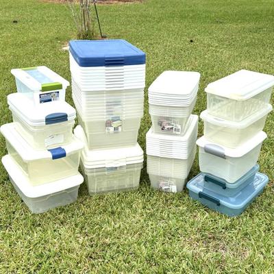Large Lot of Small Plastic Totes