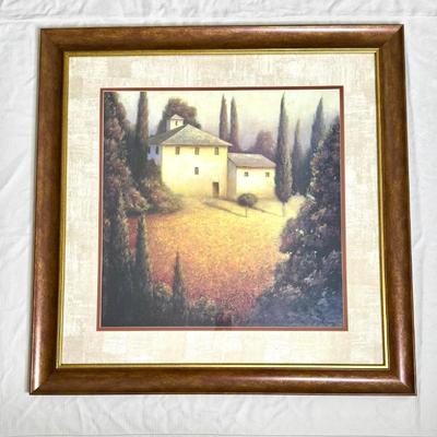 Italian Countryside Art - Large Matted, Framed Print by Artist James Wiens