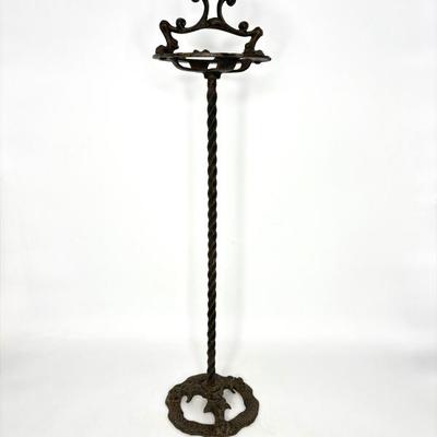 MCM Iron Ashtray Holder Stand - Holds 5" Ashtray