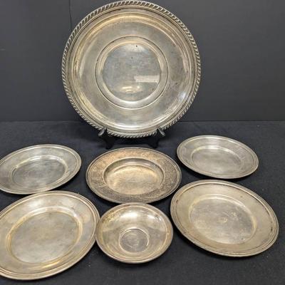 Sterling Silver Tray & Plates