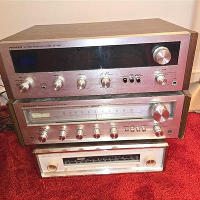 3 Vintage Stereo Receivers; Pioneer, Sherwood