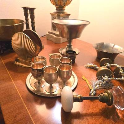 International Brass, Vintage Pewter, Shell Bookends, Decor