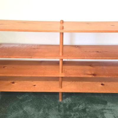 Vintage Pine Wood Book Shelf