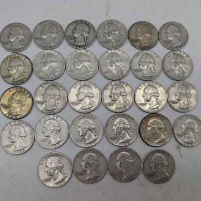 28 Silver 1960 Washington Quarters