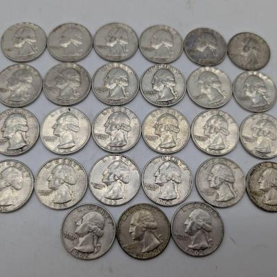 27 Silver 1962 Washington Quarters
