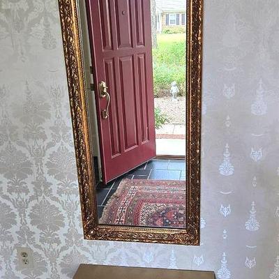 Vintage Ornate Mirror & Shelf Table