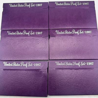 Six 1987 U.S. Proof Sets