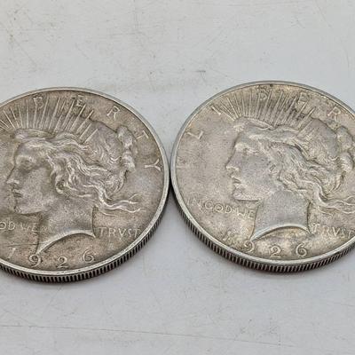 1926-D & 1926- S Silver Peace Dollars